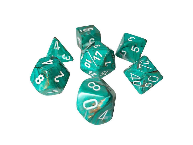 Marble Mini-Polyhedral Oxi-Copper/white 7-Die Set