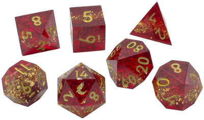 7 Piece RPG Dice Set: Sharp Edged - Love & Passion