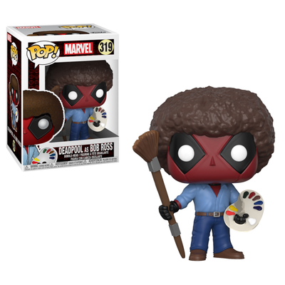 Pop Marvel Deadpool Parody Deadpool Bob Ross Vinyl Figure