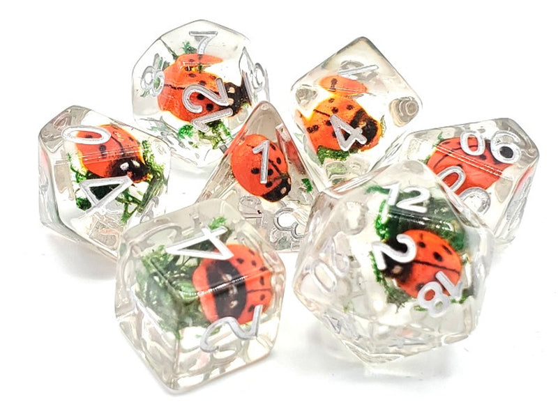 Animal Kingdom - Ladybug Dance 7 Piece RPG Dice Set