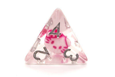 Animal Kingdom - Purrfect Pink Cat 7 RPG Piece Dice Set