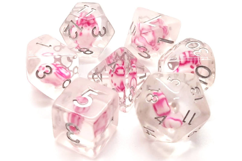 Animal Kingdom - Purrfect Pink Cat 7 RPG Piece Dice Set