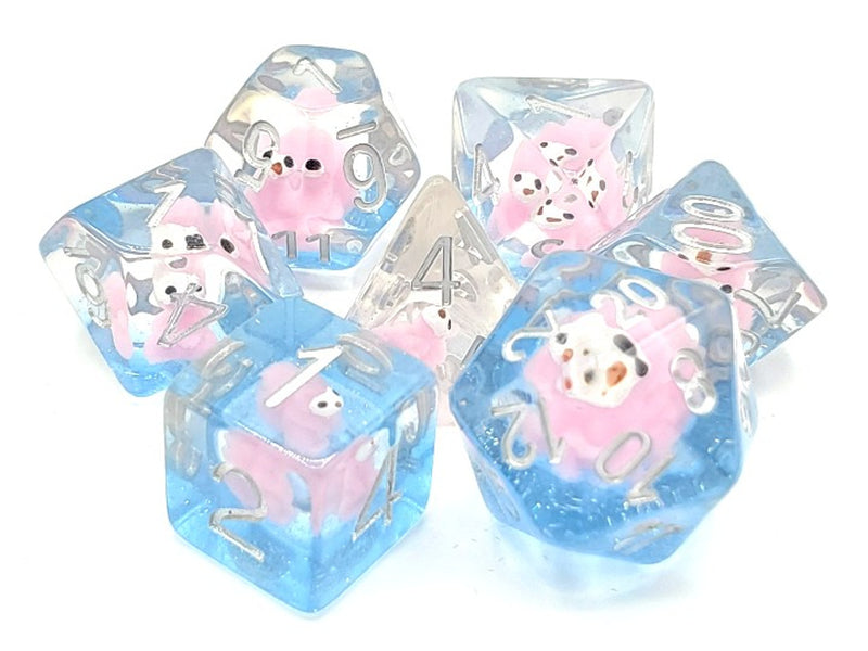 Animal Kingdom - Pink Squirrel 7 Piece Dice Set