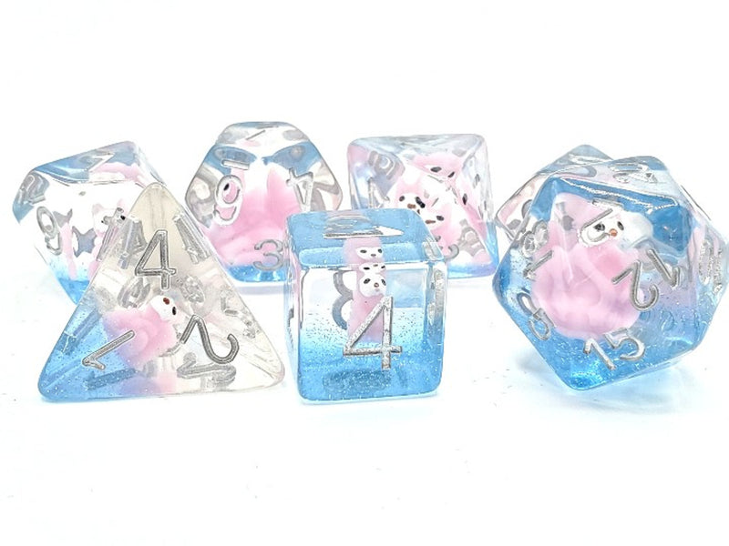 Animal Kingdom - Pink Squirrel 7 Piece Dice Set