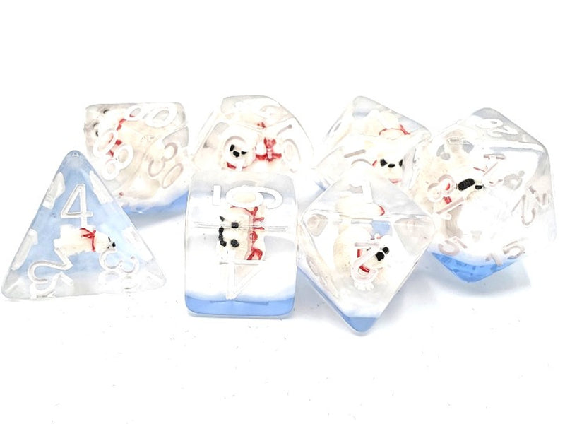 Animal Kingdom - Polar Bear 7 Piece Dice Set