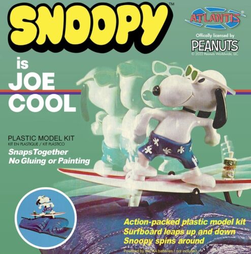 Atlantis Snoopy is Joe Cool Snap Together Plastic Model Kit